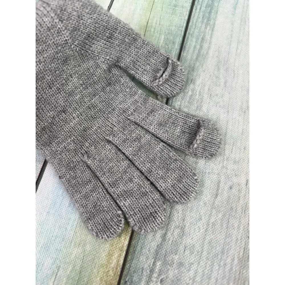 Vivienne Westwood Knit Gloves Grey NEW Logo Winter Soft Gloves